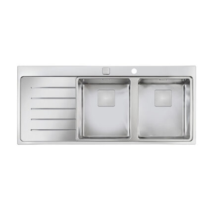 Chậu rửa bát inox TEKA ZENIT R15 2B 1D dương bàn 2 hố