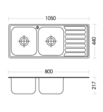chau rua chen son ha s105d inox 304