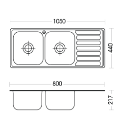 chau rua chen son ha s105d inox 304