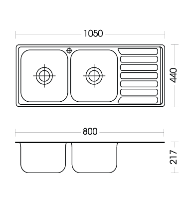 chau rua chen son ha s105d inox 304