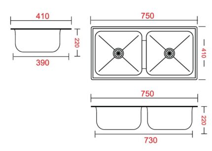 chau rua inox son ha cao cap s76s