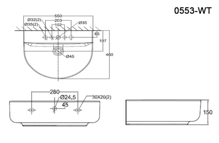 chau rua mat lavabo american standard 0553 wt concept treo tuong 1