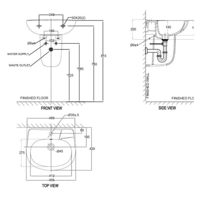 chau rua mat lavabo american standard vf 0947 new codie treo tuong