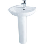 chau rua mat lavabo caesar l2220 p2437 chan dai treo tuong