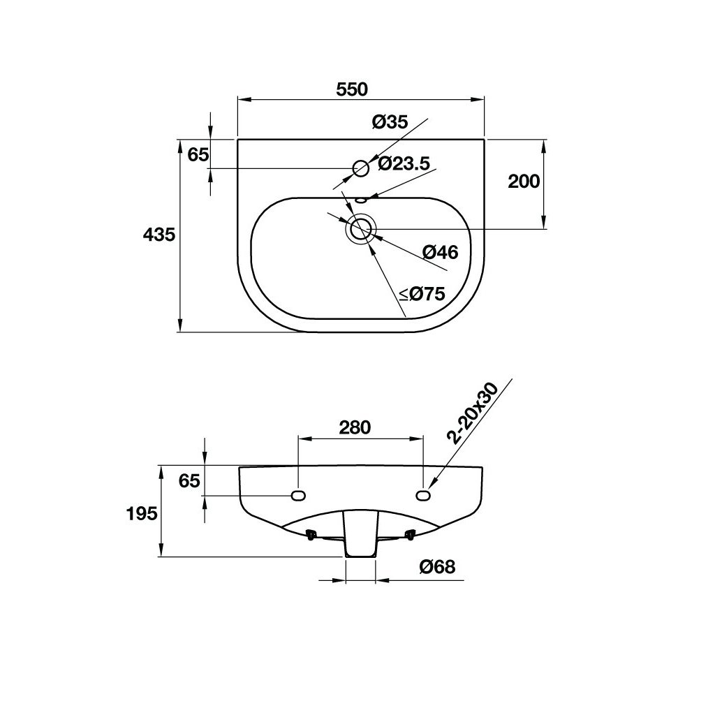 chau rua mat lavabo hafele rhine 500 58884000 treo tuong 2