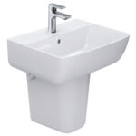 Chậu lavabo treo tường INAX L-312V L-298VC chân lửng