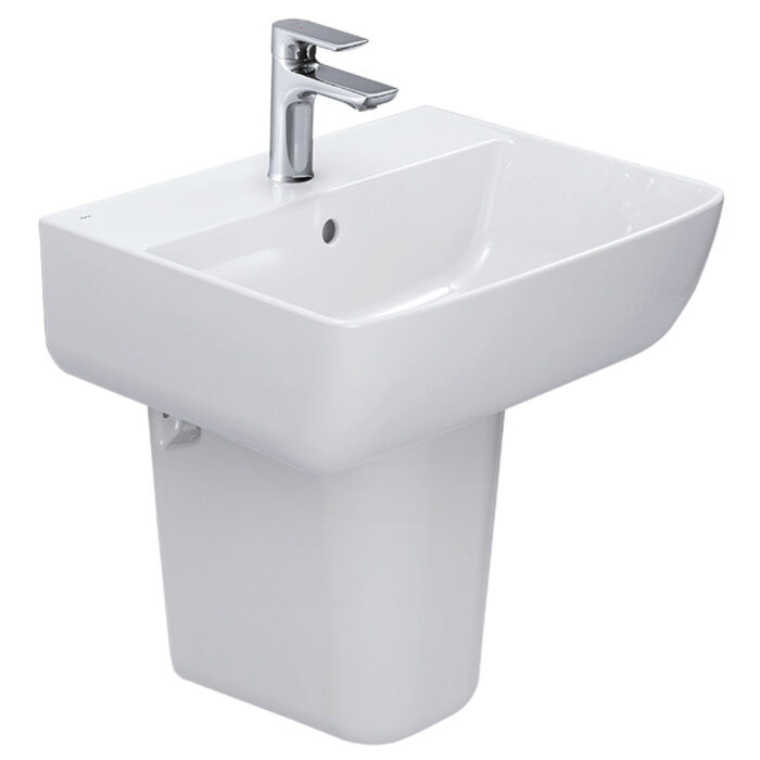 Chậu lavabo treo tường INAX L-312V L-298VC chân lửng