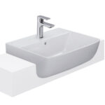 Chậu lavabo bán âm INAX AL-345V (EC/FC) Aqua Ceramic