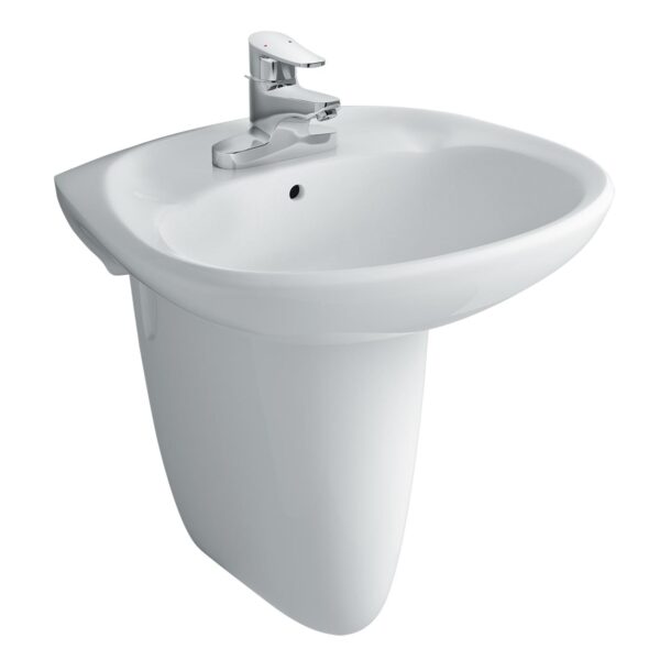 Chậu lavabo treo tường INAX L-284V L-284VC chân lửng