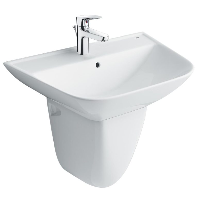 Chậu lavabo treo tường INAX L-297V L-297VC chân lửng