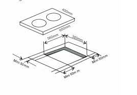 Bản vẽ kích thước Bếp từ kết hợp hồng ngoại đôi ARBER AB-EI605 ABEI605