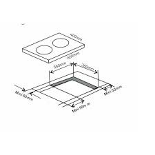 Bản vẽ kích thước Bếp từ đôi ARBER AB-EI602 ABEI602