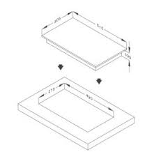 Bản vẽ kích thước Bếp từ đôi ARBER Domino AB-001 AB001