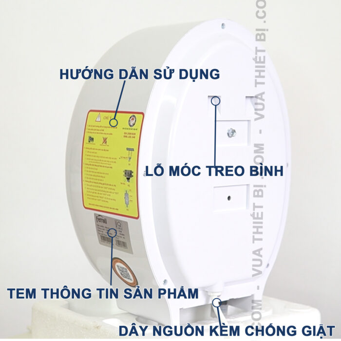 ferroli mito 6 lit chi tiet mat sau binh nong lanh
