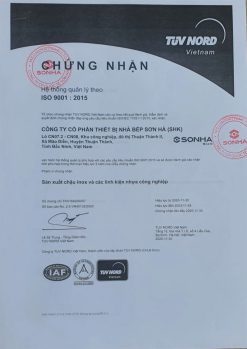 giay chung nhan chau inox son ha