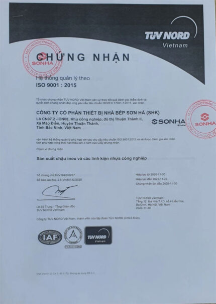 giay chung nhan chau inox son ha