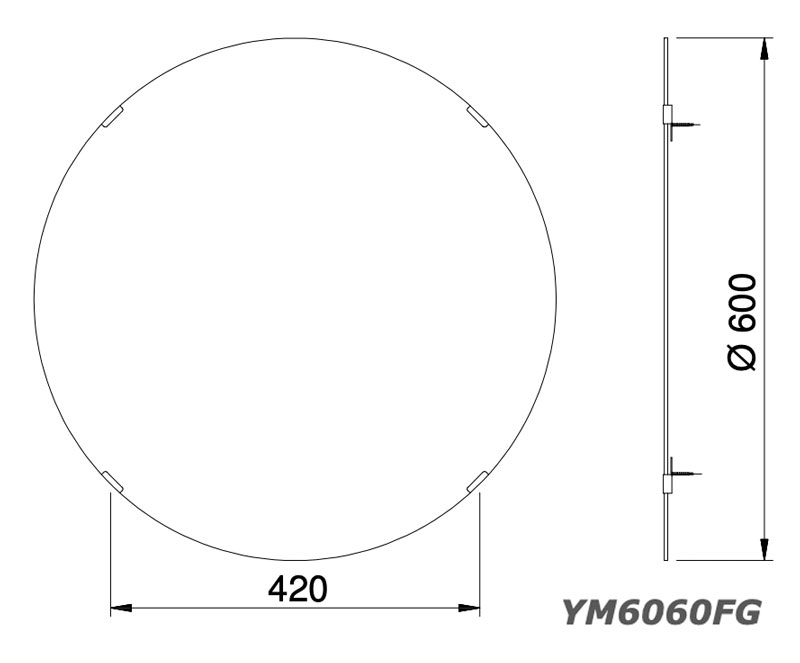guong phong tam toto ym6060fg chong moc 600mm