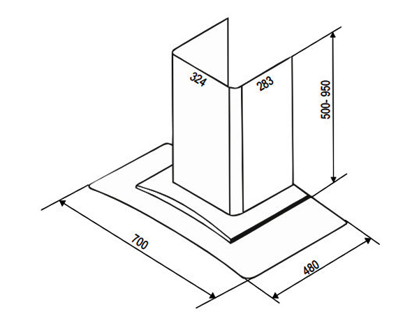 hinh anh kich thuoc lap dat may hut mui bauer bcg 70msc
