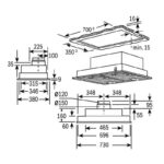 hut mui bosch dhl755bl hai dong co turbin tong cong suat 200w giup khu mui sach se