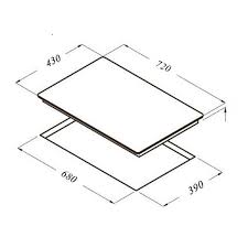 Bản vẽ kích thước Bếp từ đôi ARBER AB-I338 ABI338