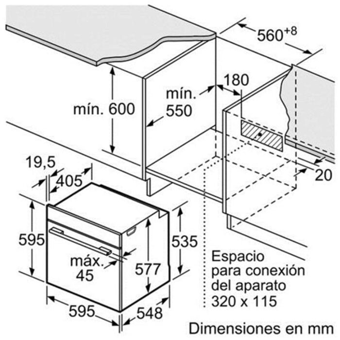 kich thuoc lap dat tu duoi bosch hbg635bb1 serie 8