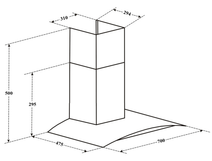 kich thuoc may hut mui canzy cz 70bds 70cm kinh cong