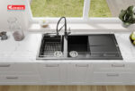 lap dat chau rua bat konox granite sink livello 1160 black