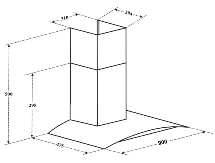 may hut mui canzy cz 90bds 90cm kinh cong