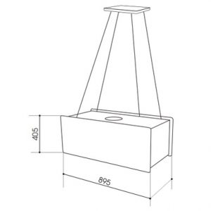 Bản vẽ kích thước Máy hút mùi FASTER FS TS 0109 độc lập