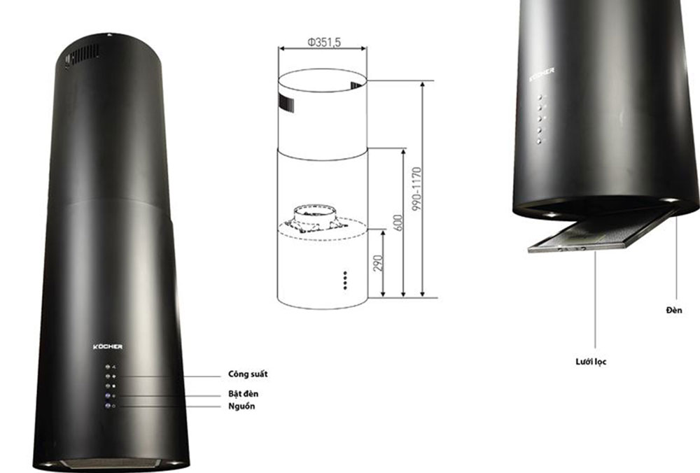 may hut mui kocher cxw 188bl 35cm doc lap 3