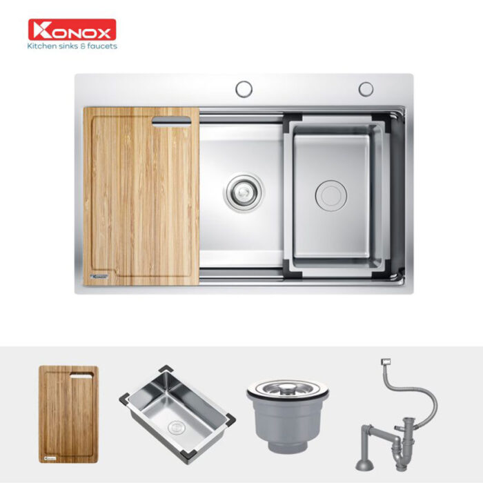 phu kien chau rua bat inox konox kn7650ts