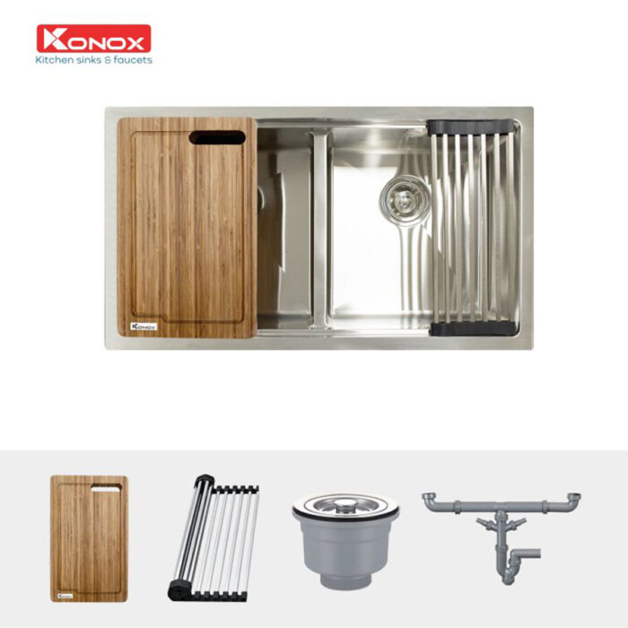 phu kien chau rua bat inox konox kn8046dub