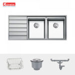 phu kien chau rua bat inox konox ks11650 2b ban trai