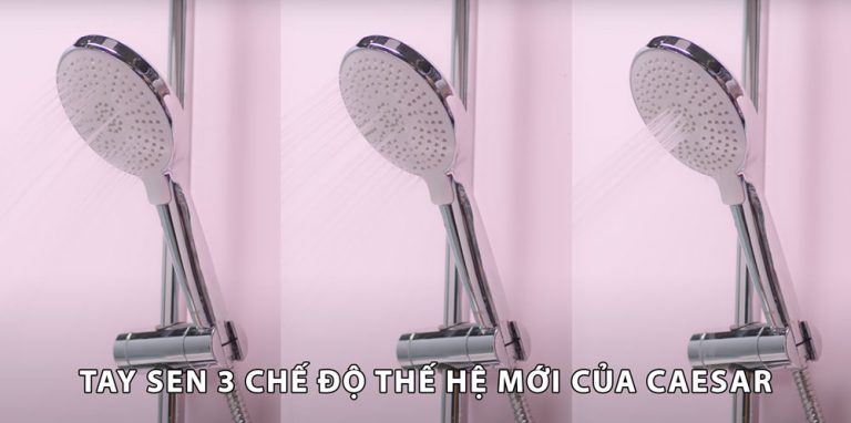 tay sen cua Voi sen tam CAESAR S393C nong lanh tay 3 che do