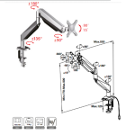 Tay treo màn hình máy tính HAFELE AP1 818.70.930 .