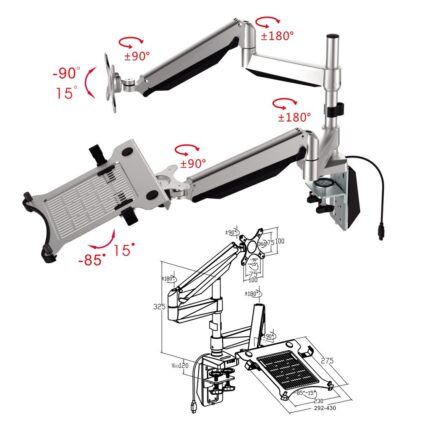 Tay treo màn hình máy tính HAFELE AP2-L 818.70.940 .