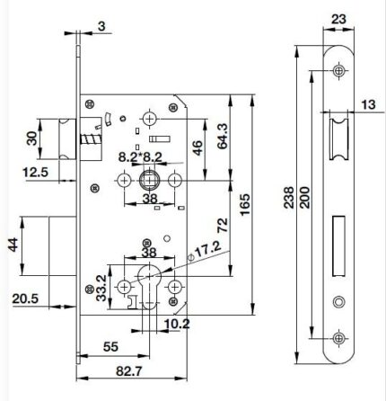 than khoa cua hafele cc 72mm 55mm 48910560 2