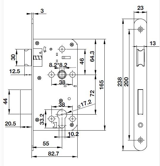 than khoa cua hafele cc 72mm 55mm 48910560 2