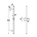 thanh truot sen tam hafele 650mm 48560614 2