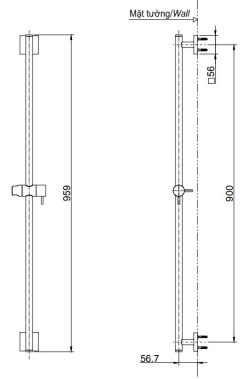 thanh truot sen tam toto tbw02011b 2