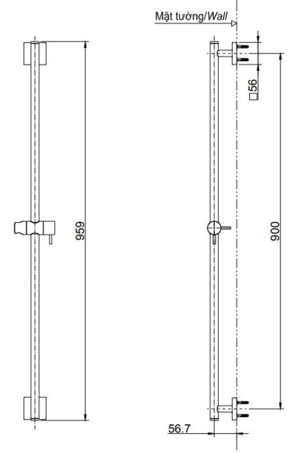 thanh truot sen tam toto tbw02011b 2