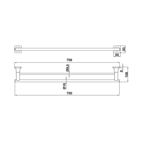 thanh vat khan hafele 58041512 750mm 2