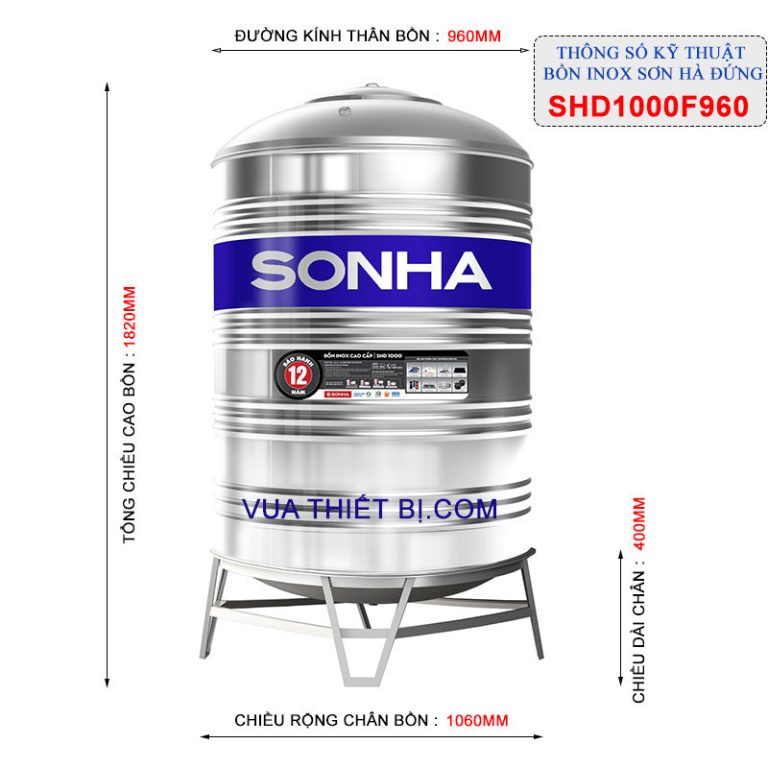 thong so ky thuat bon inox son ha 1000l dung