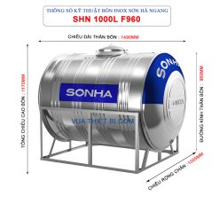 thong so ky thuat bon inox son ha 1000l ngang phi 960