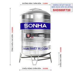 thong so ky thuat bon inox son ha 500l dung