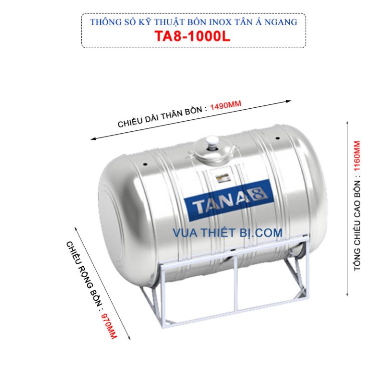 thong so ky thuat bon inox tan a ta8 1000l ngang