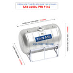 thong so ky thuat bon inox tan a ta8 3000l ngang phi 1140
