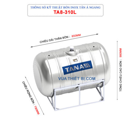 thong so ky thuat bon inox tan a ta8 310l ngang