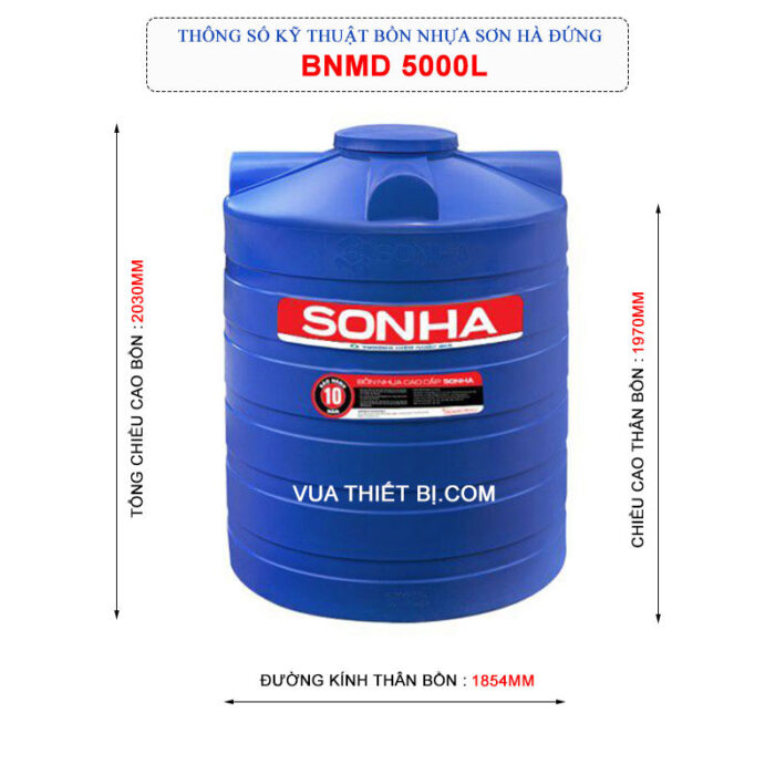 thong so ky thuat bon nhua son ha 5000l dung