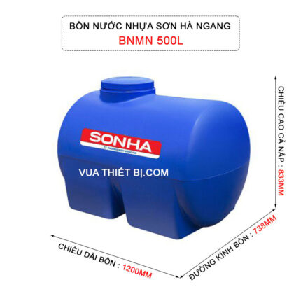 thong so ky thuat bon nhua son ha 500l ngang